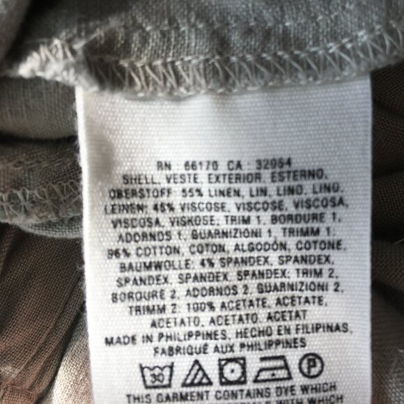 CARTONNIER Anthropologie Gray Ruffle Waist Pull On Belted Pant - Picture 3 of 12